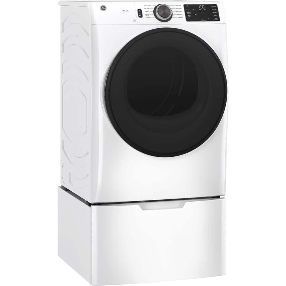 GE 7.8 cu. ft. Smart Front Load Electric Dryer, White