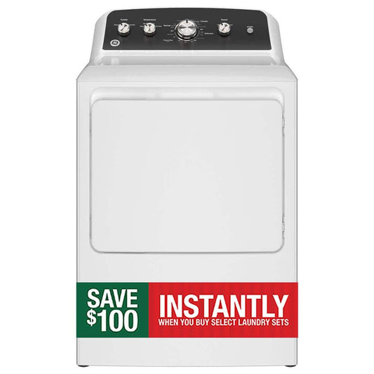 GE 7.2 cu. ft. Vented Electric Dryer, White