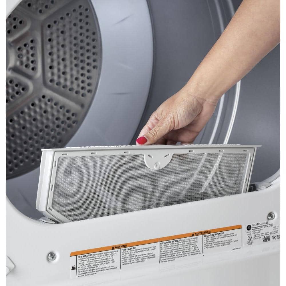 GE 6.2 cu. ft. White Electric Vented Dryer