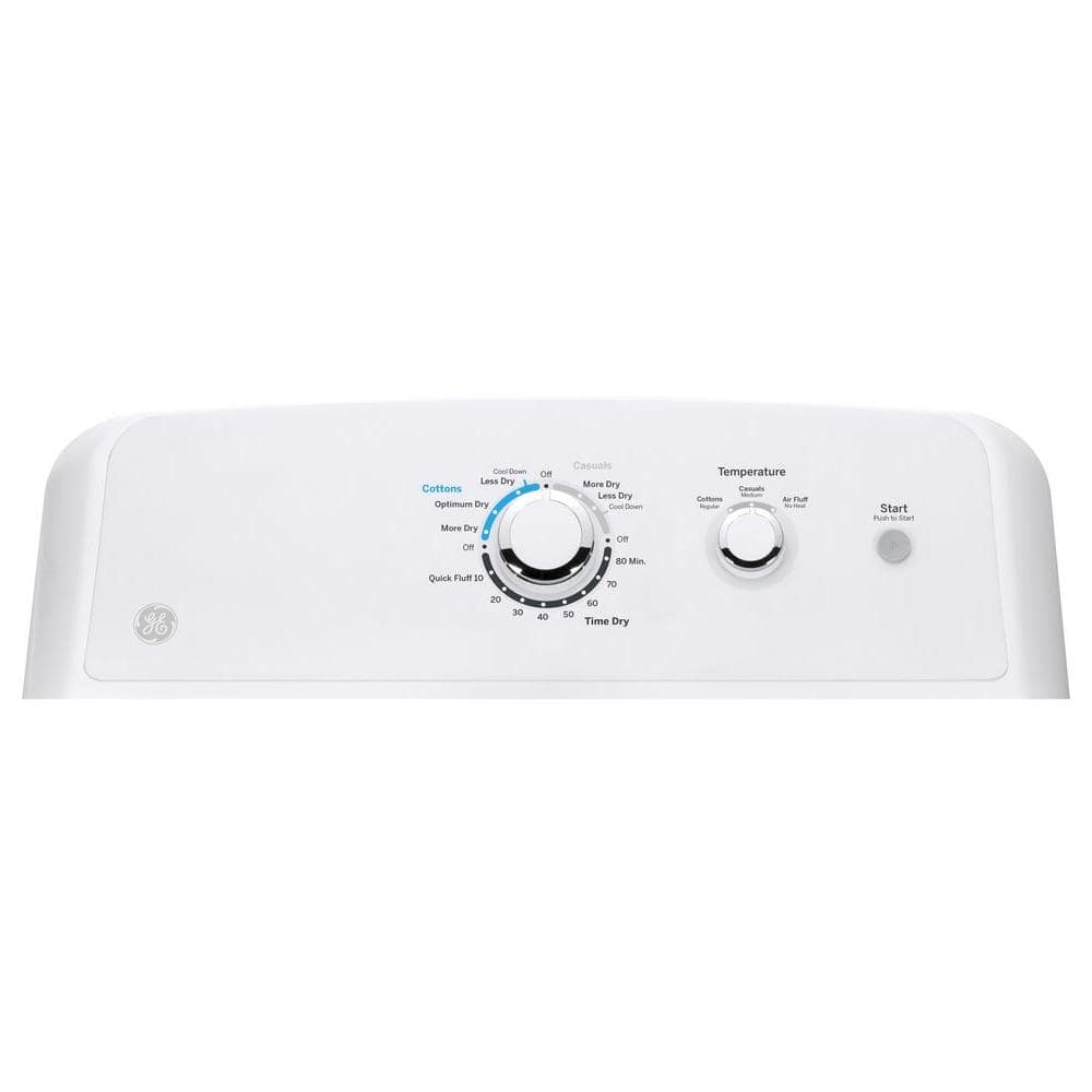 GE 6.2 cu. ft. White Electric Vented Dryer