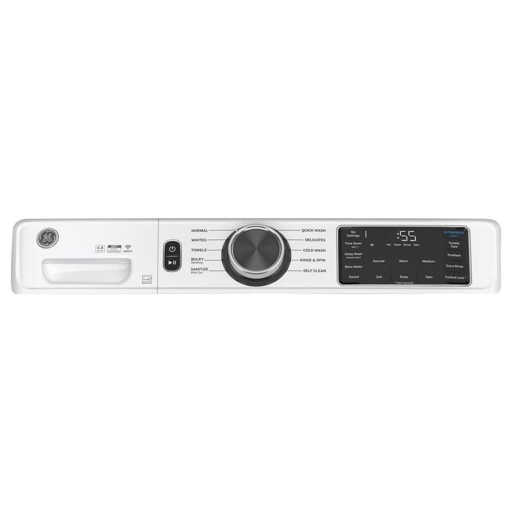 GE 4.8 cu ft Smart White Front Load Washer