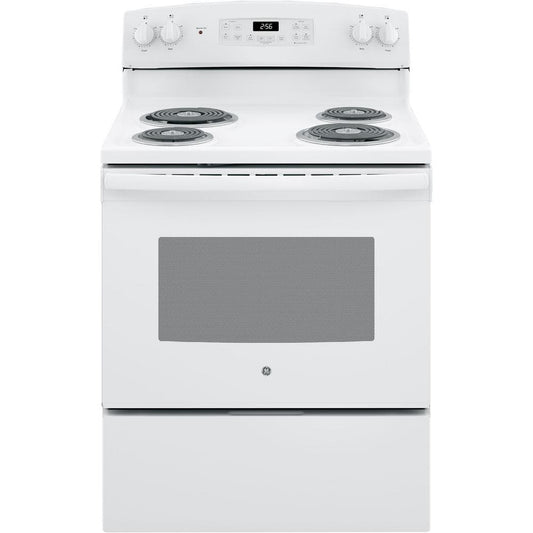 GE 30 in. 4-Burner Electric Range, White