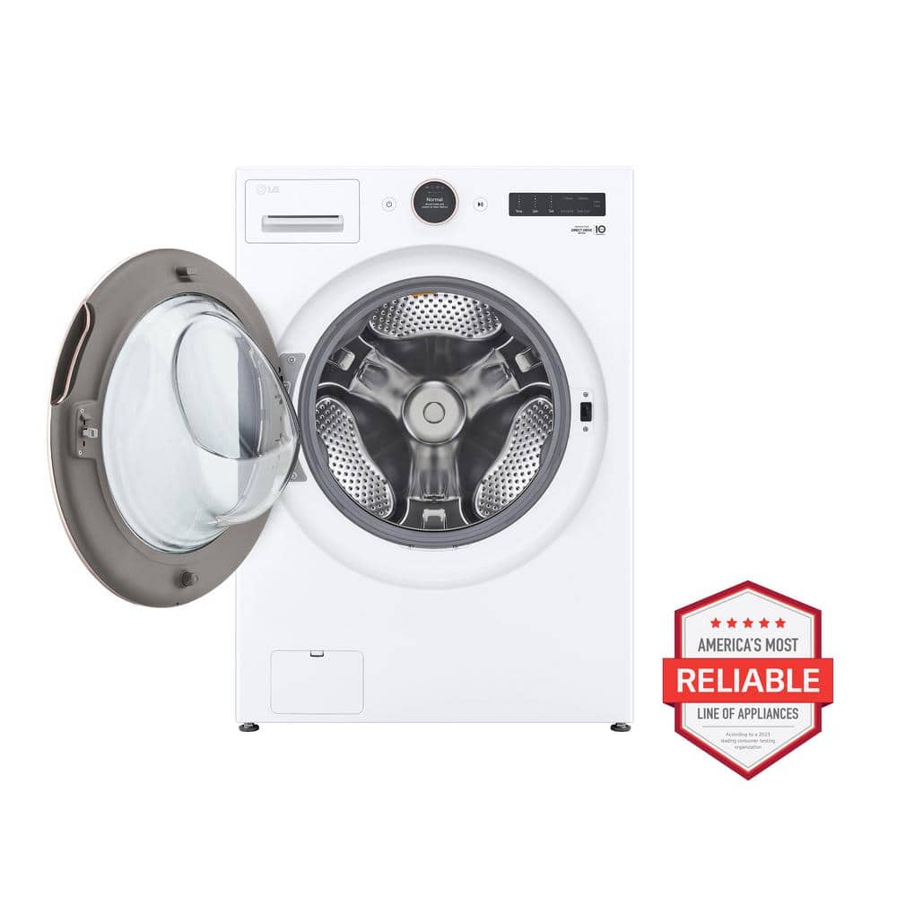 LG 5.0 cu. ft. Smart Front Load Washer, White