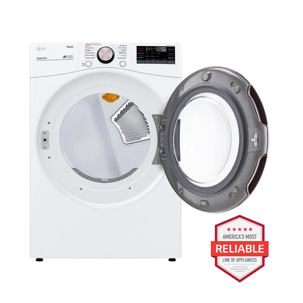 7.4 Cu. Ft. Vented Gas Dryer, White, TurboSteam