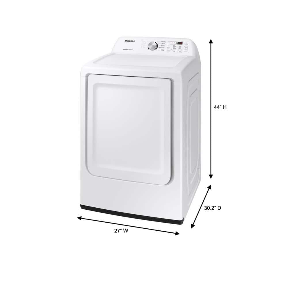 Samsung 7.2 cuft Vented Electric Dryer - White