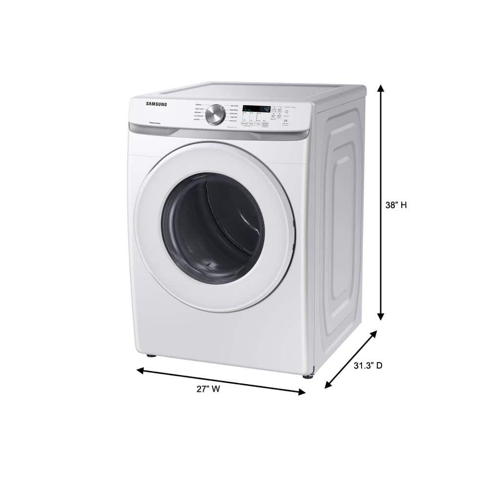 Samsung 7.5 cu. ft. Stackable Vented Dryer, White