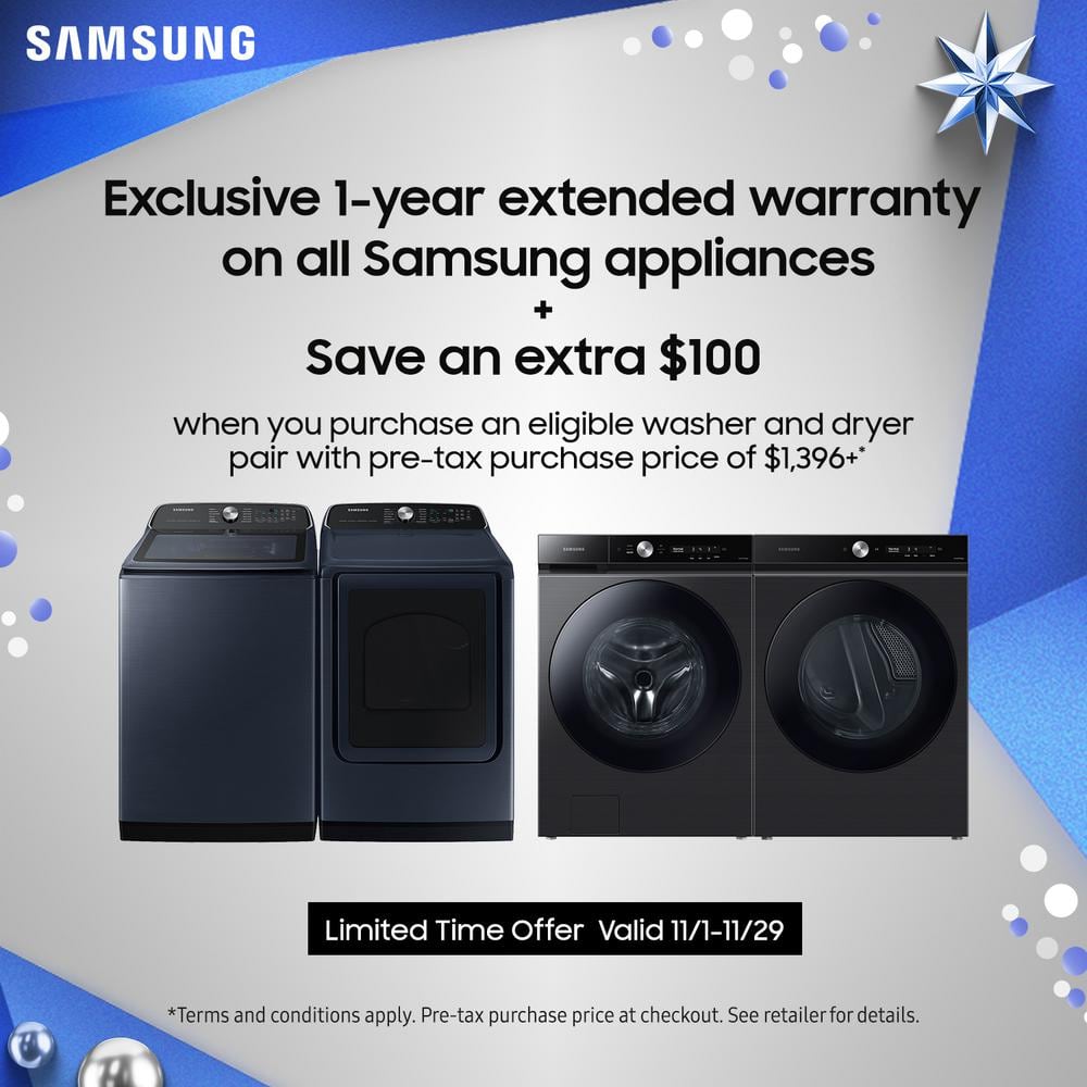 Samsung 4.5 cu. ft. High-Efficiency Front Load Washer with Self-Clean+ in White