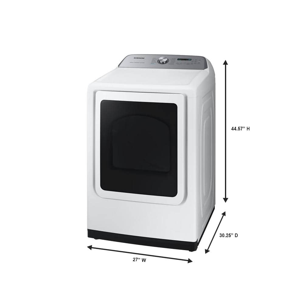 Samsung 7.4 cu. ft. Gas Dryer with Steam White