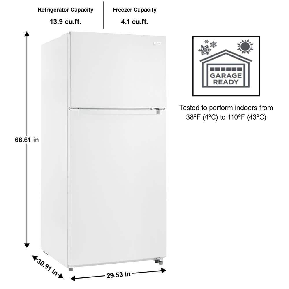 18 cu. ft. Top Freezer Refrigerator - White